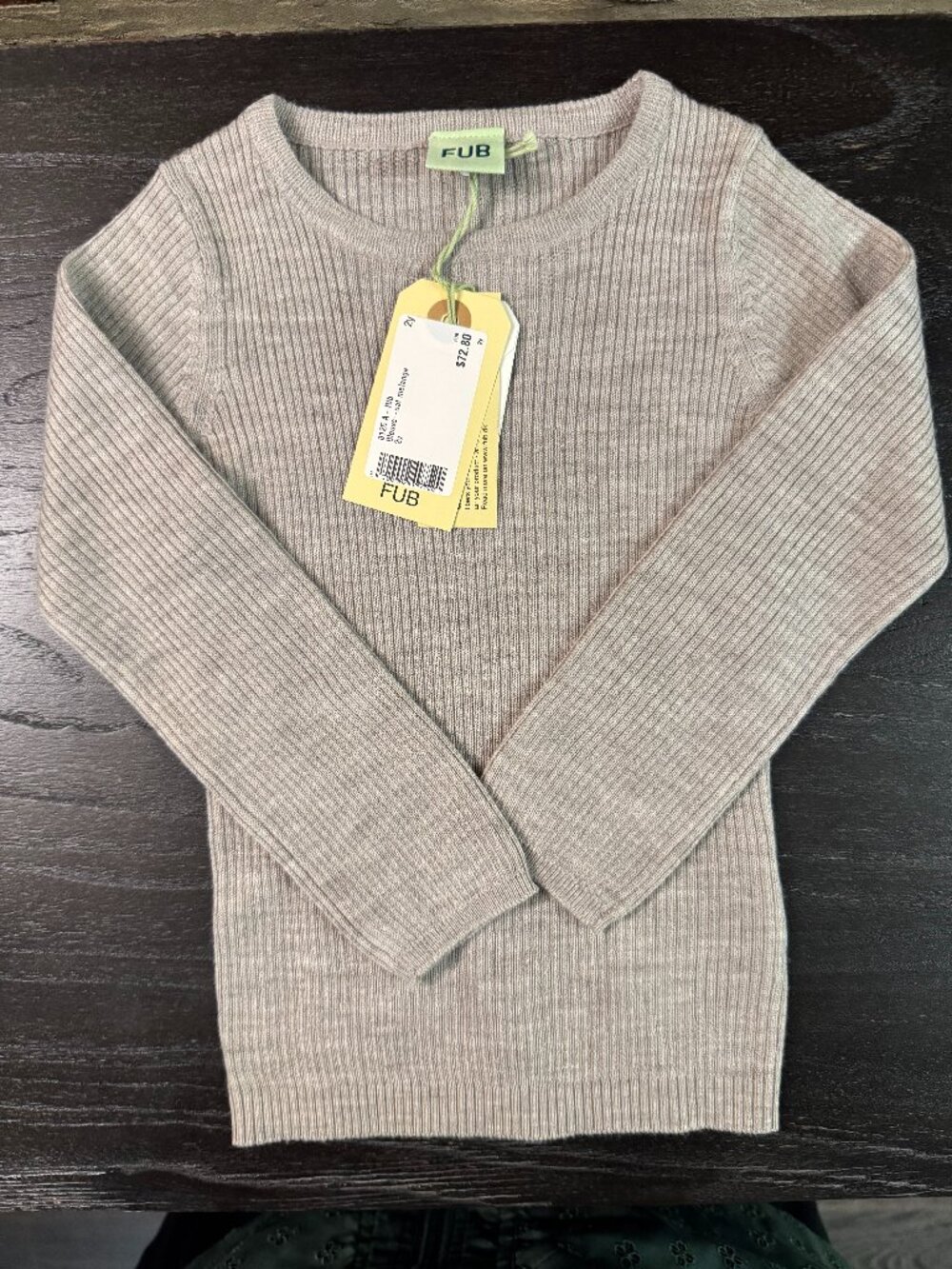 FUB Ribbed Wool Sweater – Size 2Y – 100% Wool new with tags